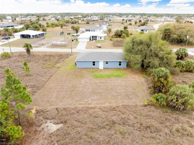 Aerial view of residential area
