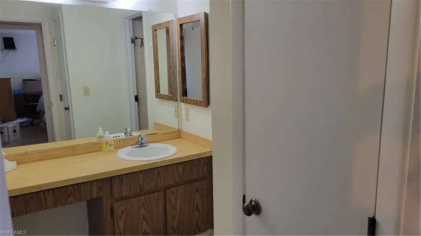Bathroom with oversized vanity