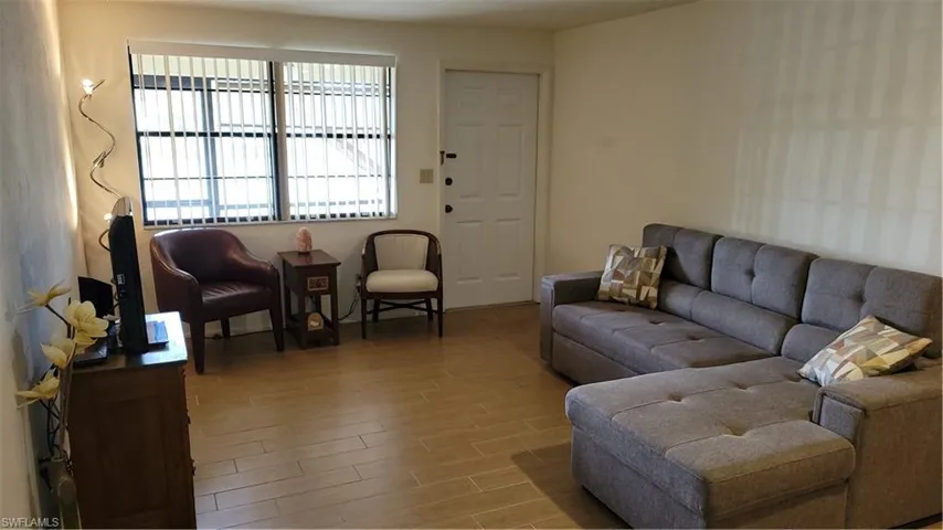 Living room with wood-look tile