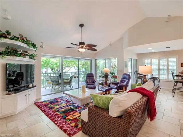 Neutral tile flooring throughout the main living areas