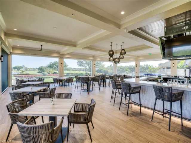 Outdoor covered bar area