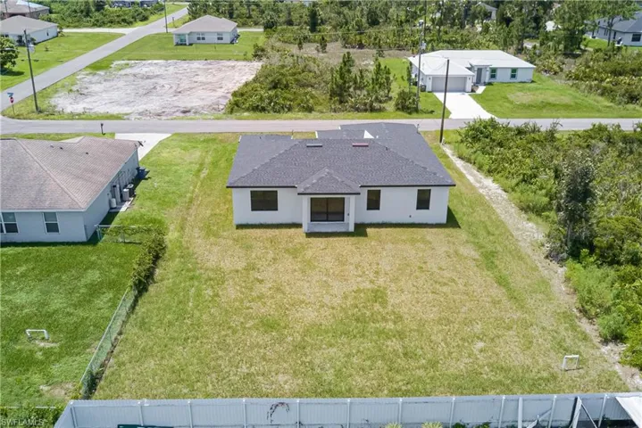 Aerial view of residential area