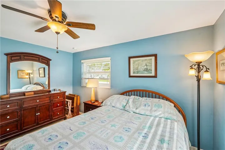 Bedroom featuring a ceiling fan