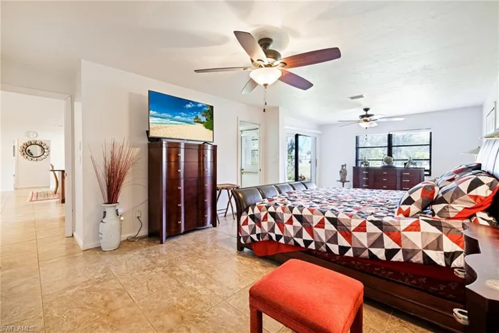 Bedroom featuring a ceiling fan