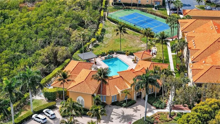Aerial view of Community Clubhouse and amenities