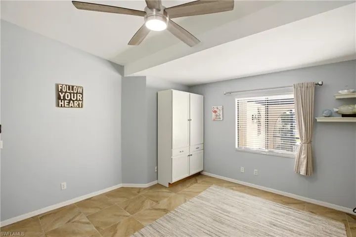 With custom desk and built ins