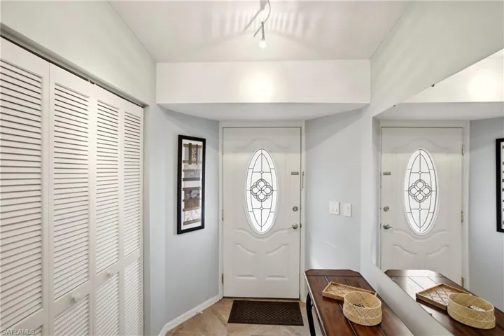 Foyer with coat closet