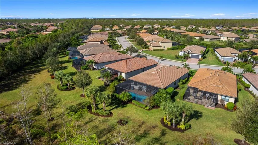 Birds eye view of property