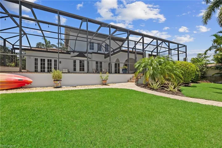 View of the backyard