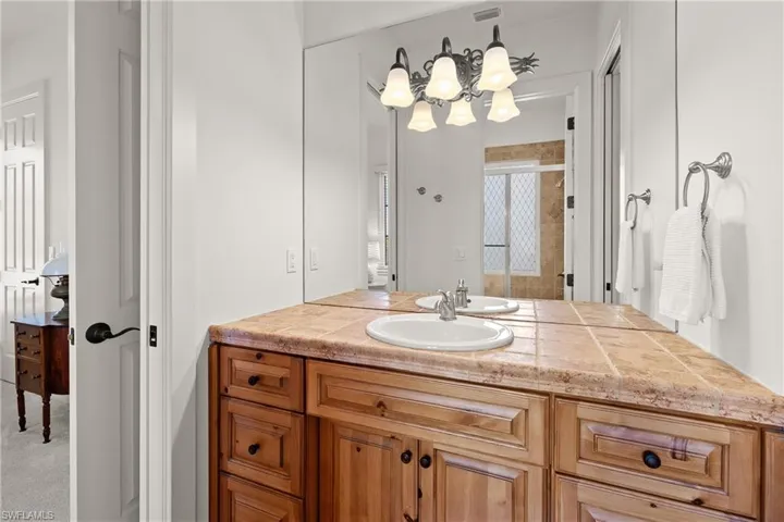 Jack and Jill Bathroom with oversized vanity