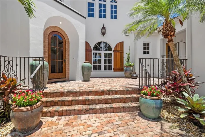 Entrance to property featuring french doors