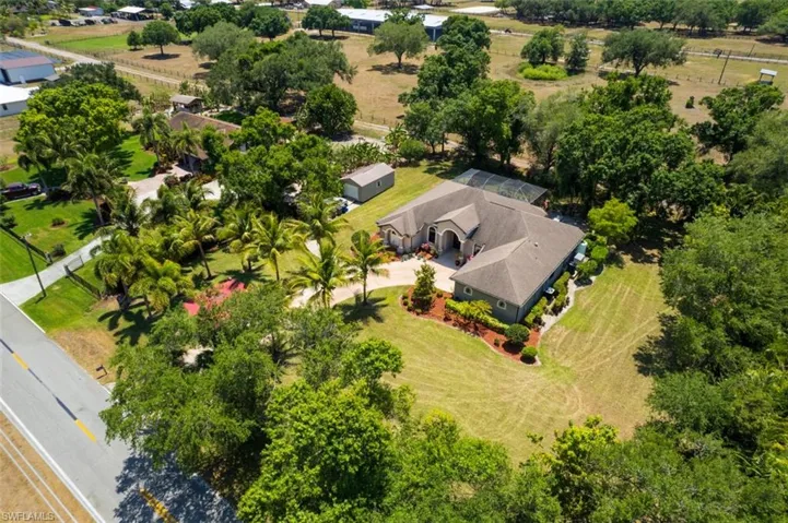 Birds eye view of property