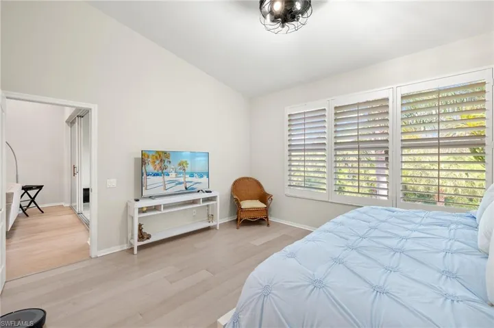 Bedroom with private views of preserve.