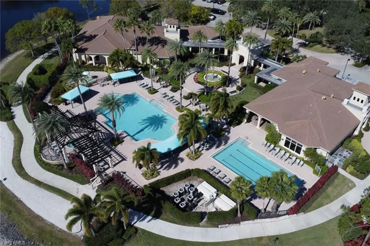 Aerial view of  pool area