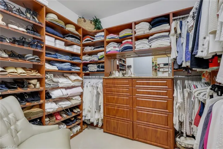 View of spacious closet