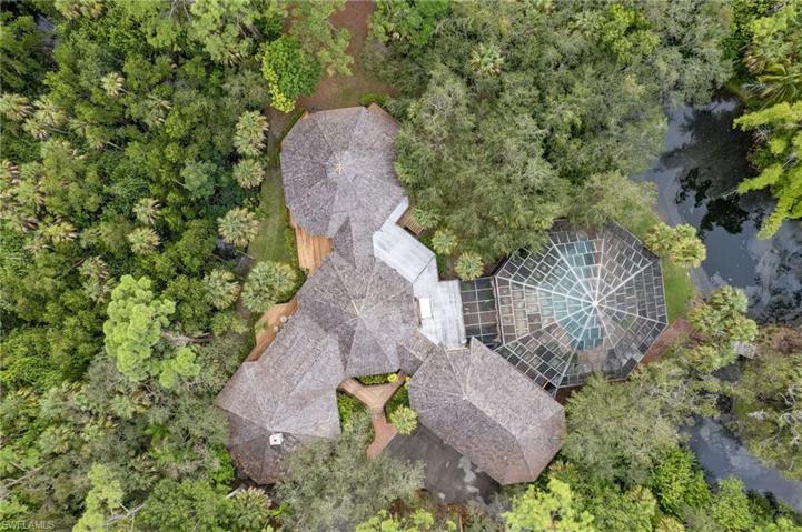 Main House with pool and creek