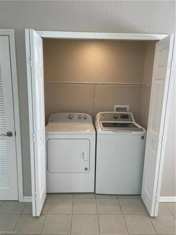 Laundry area located in unit