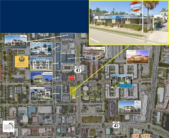Map / location with property parcel outlined