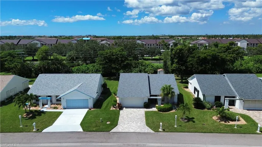 Aerial perspective of suburban area
