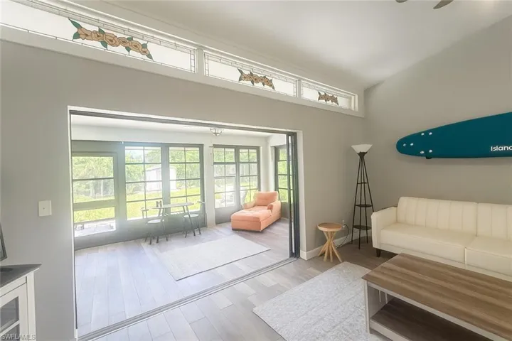 Living area featuring wood finished floors
