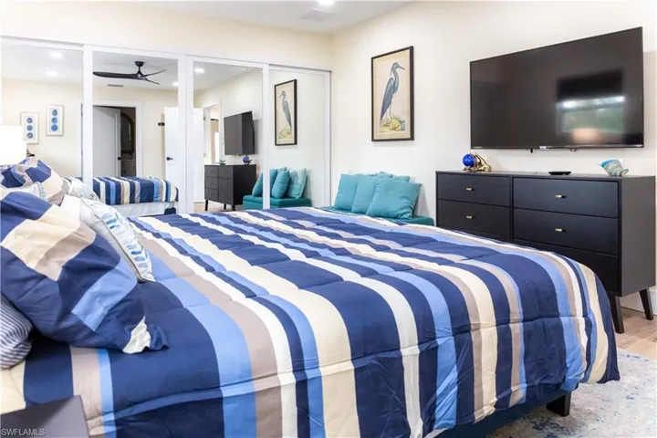 The primary bedroom is a peaceful retreat designed for comfort and relaxation.