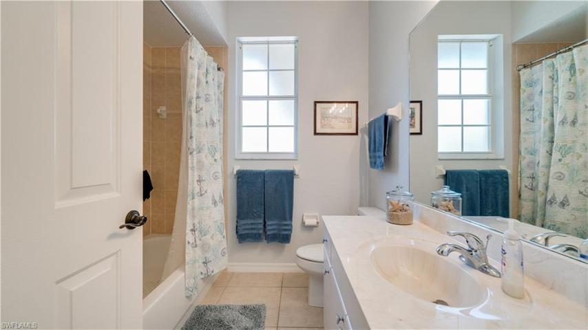 Guest will feel so at home. They may never leave with this well-appointed guest bath room.