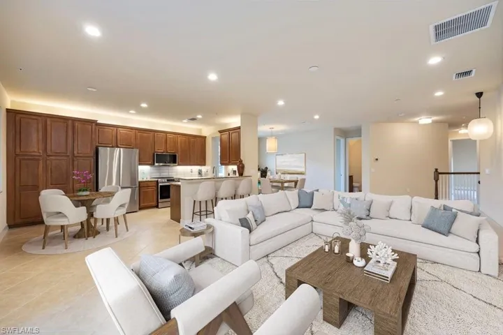 staged open great room