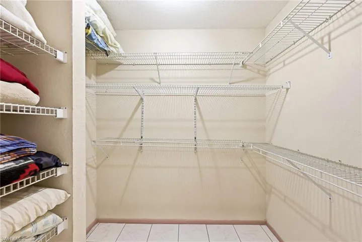 View of walk in closet