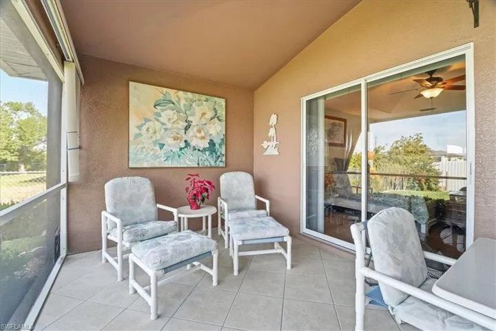 Sunroom with vaulted ceiling and plenty of natural light