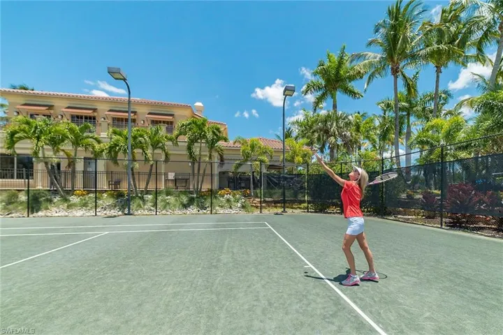 View of tennis court