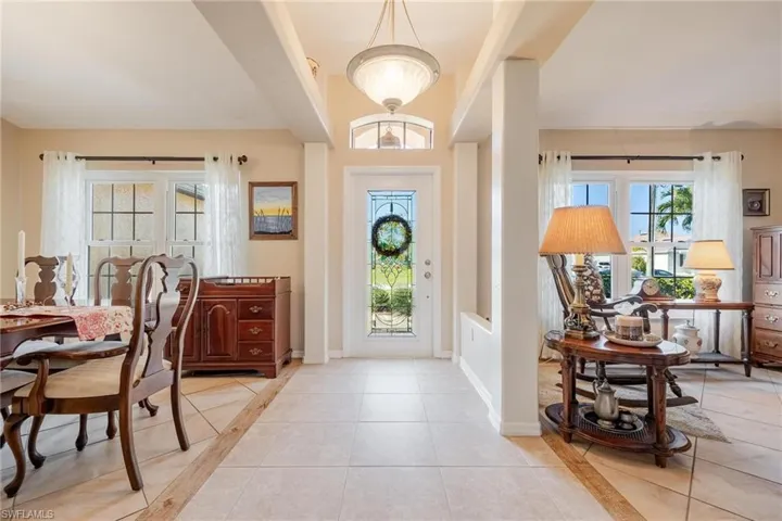 View of tiled entrance foyer