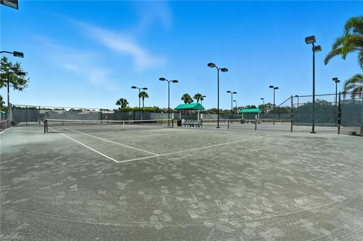 View of tennis court