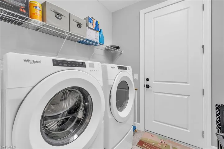 Laundry room featuring washer and dryer