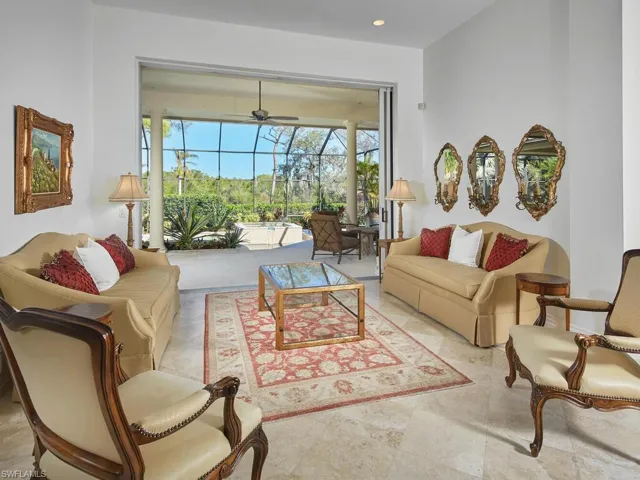 Access the lanai from the formal living room.