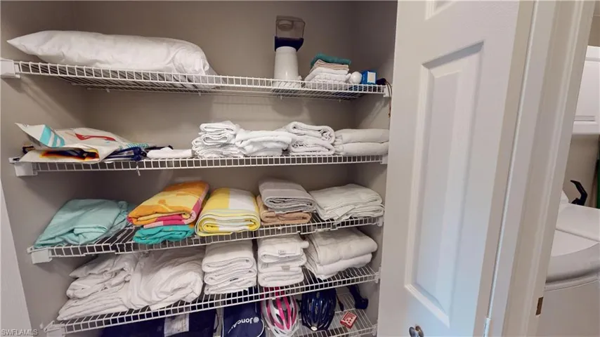 View of closet near laundry room