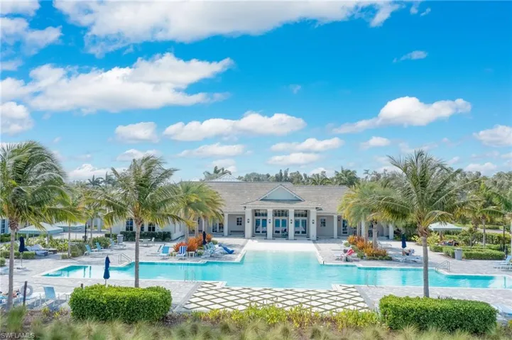 Auzue at Hacienda Lakes Community pool with a patio area