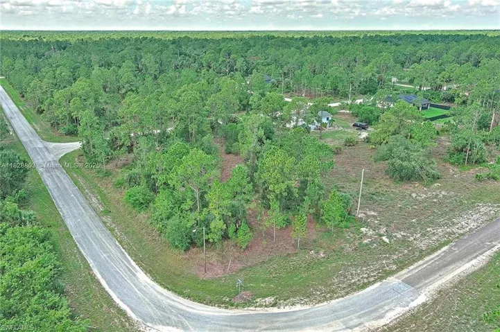 View of property location with a forest