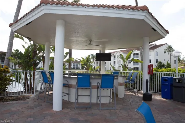 View of patio / terrace featuring ceiling fan