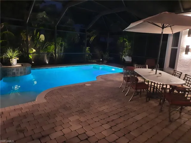 Pool at night