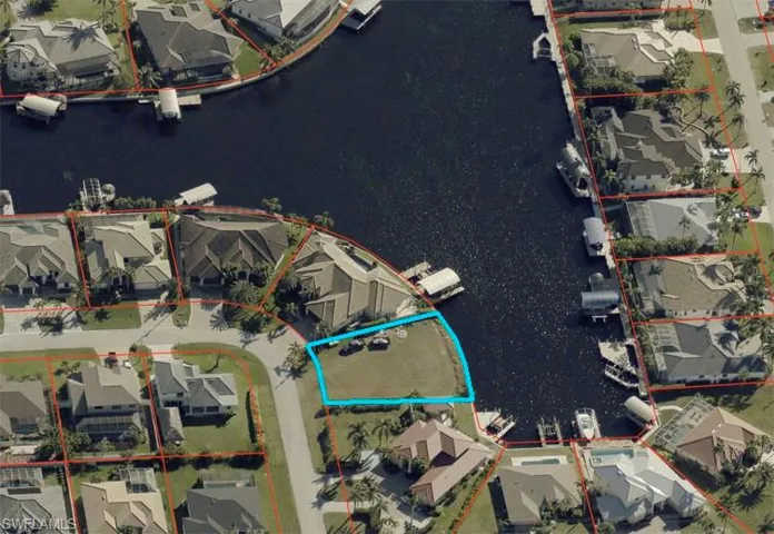 Map of property location with property parcel outlined
