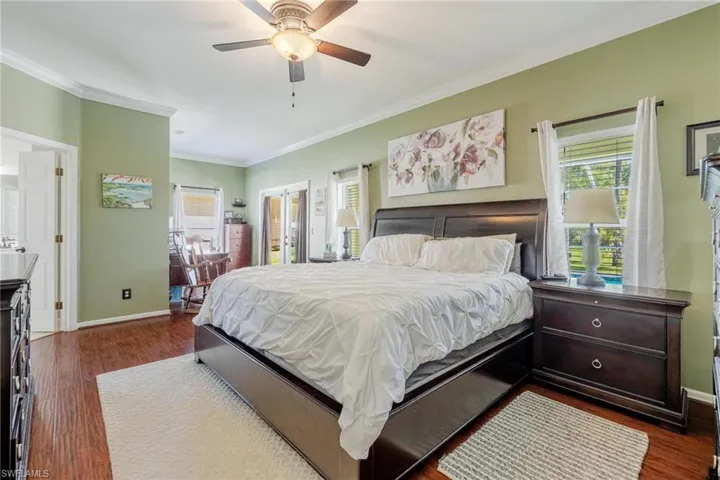This master bedroom can handle all of your king sized furniture.