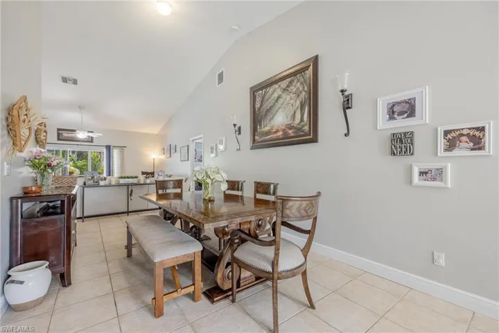 If you have a Long dining table with plenty of chairs... This dining area is for you!