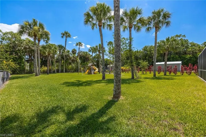 Fenced back yard is perfect for the kids and pets.