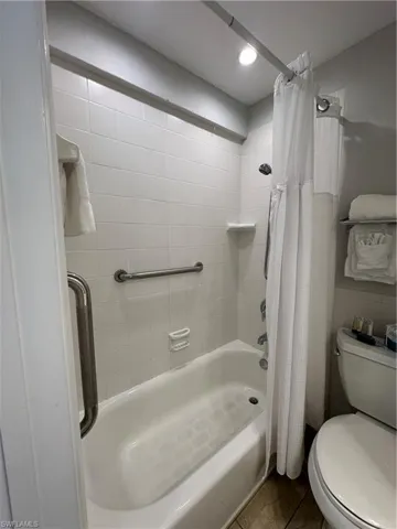Bathroom featuring shower / bath combo.