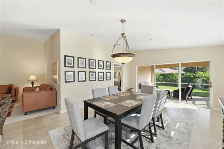 Virtually enhanced dining area (removed curtain)