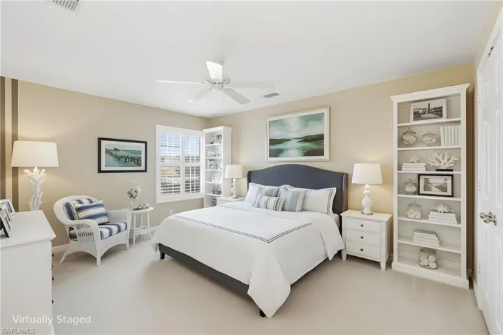 Virtually staged Guest Bedroom