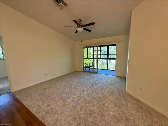 Living Area with new carpet