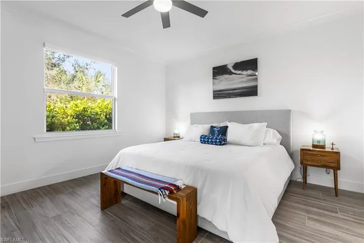 Master bedroom. Lots of natural light spills in.