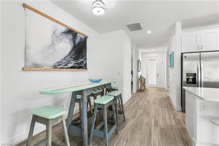 Fun surf board dining table!