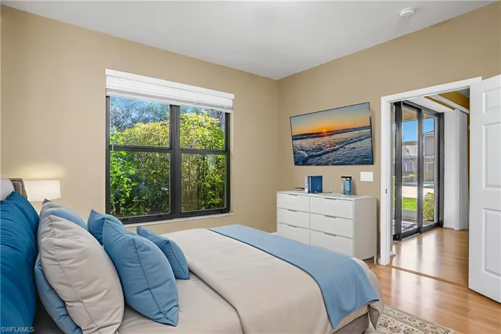 Primary bedroom sits at the back of the home for added privacy and includes an ensuite bath. *furnishings are digitally staged